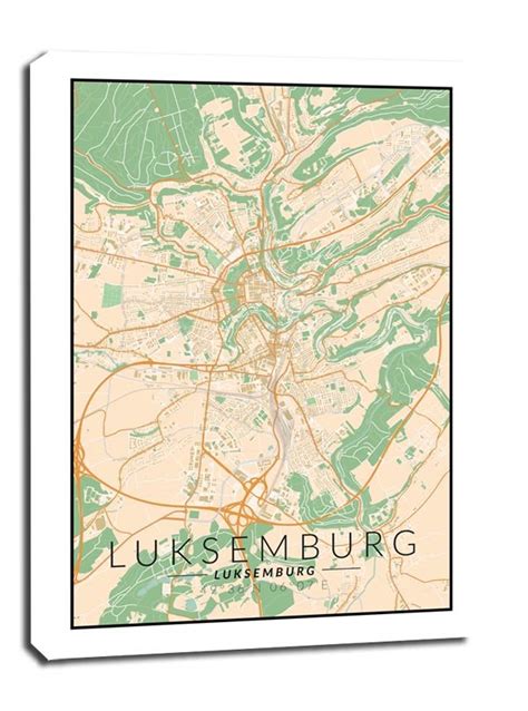 Obraz Na Płótnie Galeria Plakatu Luksemburg Mapa Kolorowa 50x70 Cm Galeria Plakatu Sklep