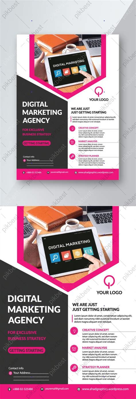 Digital Marketing Flyer Template 2 Eps Free Download Pikbest