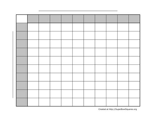 Blank 100 Square Grid Printable Room Surf Calendar Template 2022