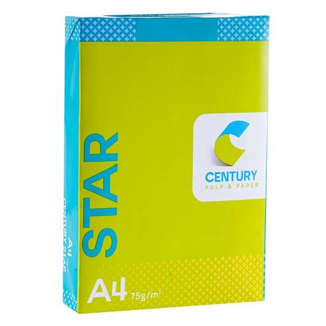 Century Star Copier Paper 75 Gsm A4 Size Pack Of 10 500x10 Sheets