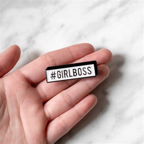 Girl Boss Feminist Enamel Lapel Pin Girl Power Womens Etsy
