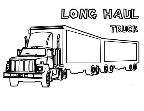 Used trucks & trailers for sale: An Extra Long Haul Semi Truck Coloring Page - Download & Print Online Coloring Pages for Free ...