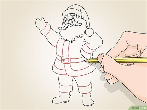 Cómo dibujar a Santa Claus 14 Pasos con imágenes