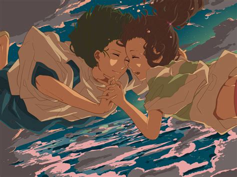 Wallpaper Spirited Away Haku Chihiro Studio Ghibli 2000x1500