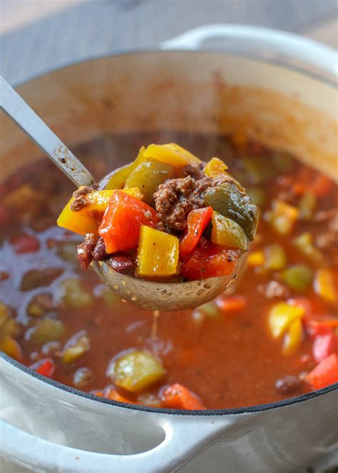{slow cooker} stuffed pepper soup barefeet in the kitchen