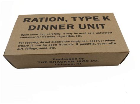 Us Army Ww2 Rations Type K Dinner Unit Rations Box Carton Catering