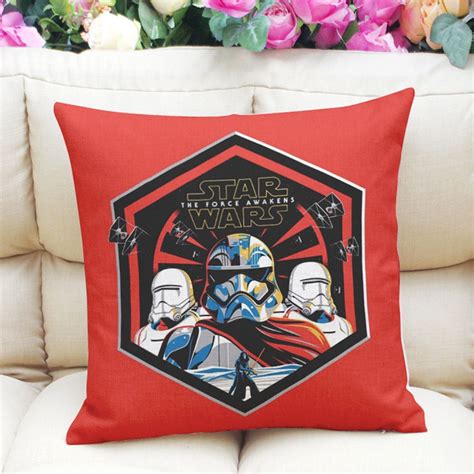 Star Wars Yoda Imperial Stormtrooper R2d2 Throw Cushion Cover