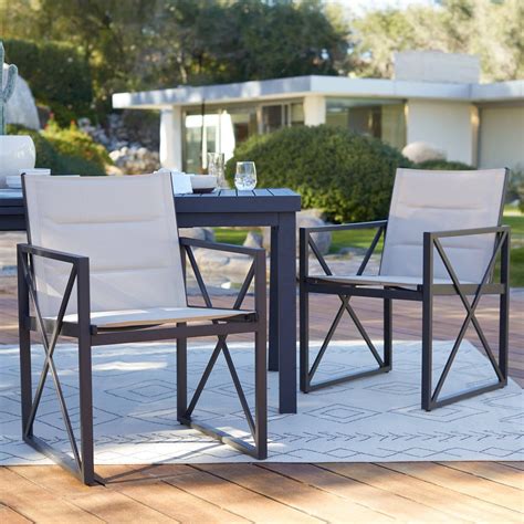 Coral Coast Carano Padded Sling Outdoor Arm Dining Chair Set Of 2
