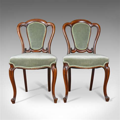 Pair Of Antique Chairs English Victorian Dining Side