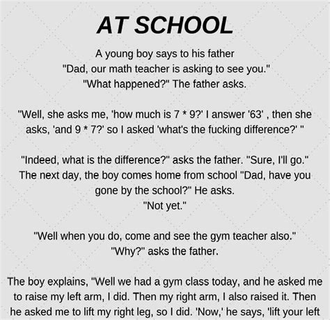 At The School Funny Story School Humor Funny Stories Short