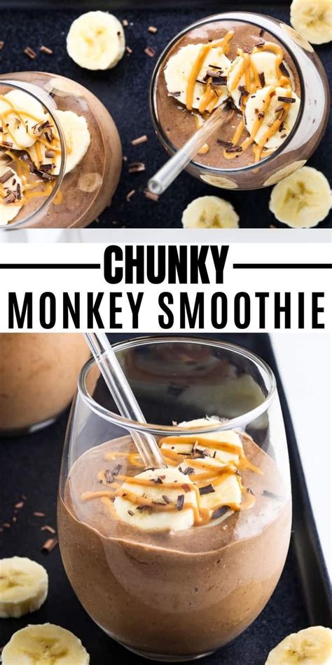 Chunky Monkey Smoothie Recipe Vegan Smoothie Recipes Keto Smoothie