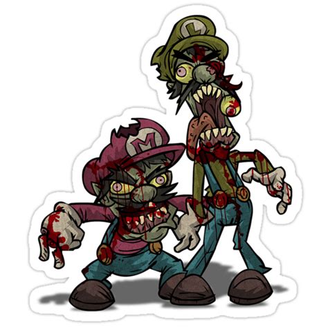 Zombie Mario And Luigi Stickers By Avenue Ltd Redbubble