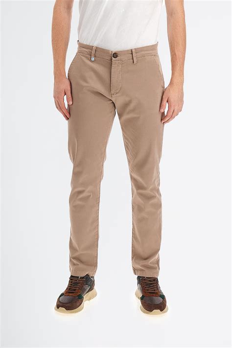 Slim Fit Chino Stretch Cotton Trousers For Men Plaza Taupe La Martina Shop Online