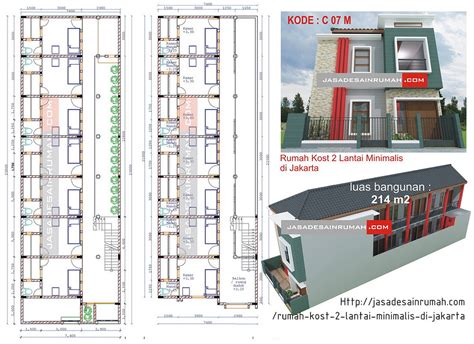 Contoh denah rumah minimalis satu lantai sederhana info bisnis via infobisnisproperti.com. 20 Desain Rumah Kost Mahasiswa dan Karyawan Tren 2015 ...