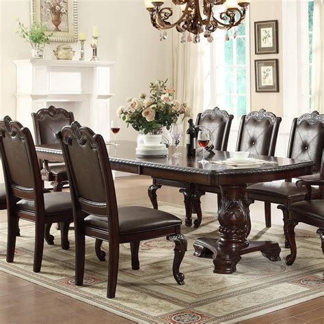 Colorful Dining Room Sets Lovely Kiera Traditional Double Pedestal