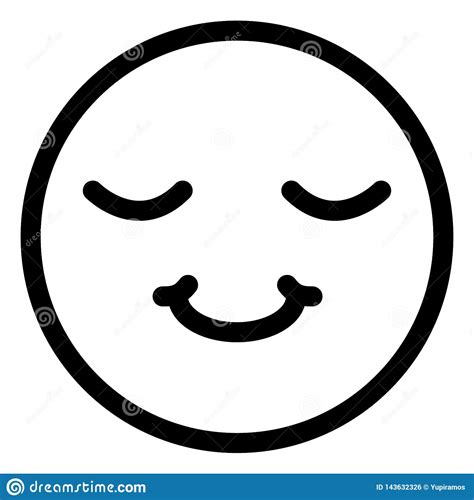 Happy Face Emoticon Character Stock Vector Illustration Of Cute