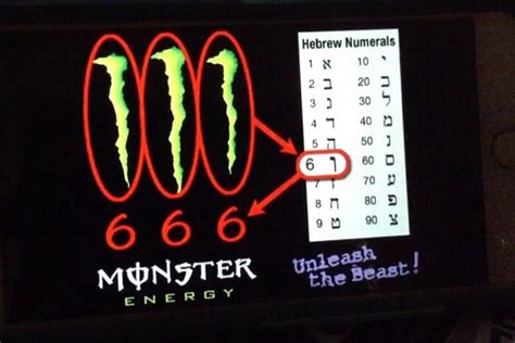 Monster Energy Drink Logo Is 666 In Hebrew Numeric Symbols Dibird Show