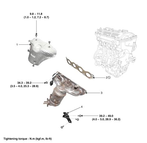 Hyundai Elantra Exhaust Manifold Components And Components Location