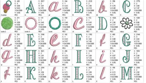 Instant Download Embroidery Machine Designs Fonts Alphabet Etsy