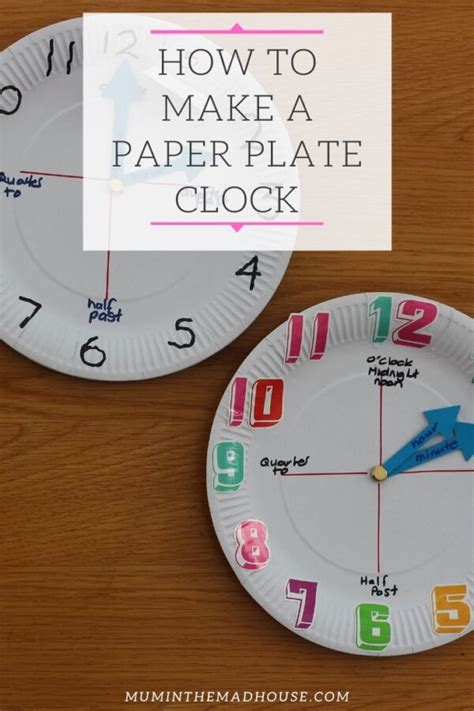 How To Make A Paper Plate Clock Mum In The Madhouse