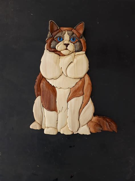 Cat Intarsİa Woodworking Home Decor Wall Decor Animal Cat Etsy