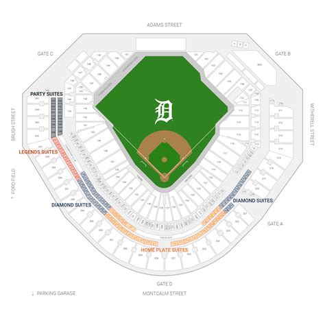Comerica Seat Map