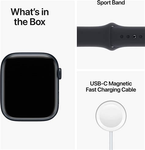 apple watch series 8 gps cellular connectivity 45mm size midnight aluminum case with sport