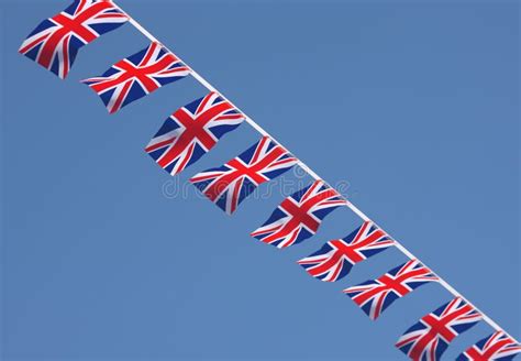 British Union Jack Bunting Flags Stock Image Image Of Plastic
