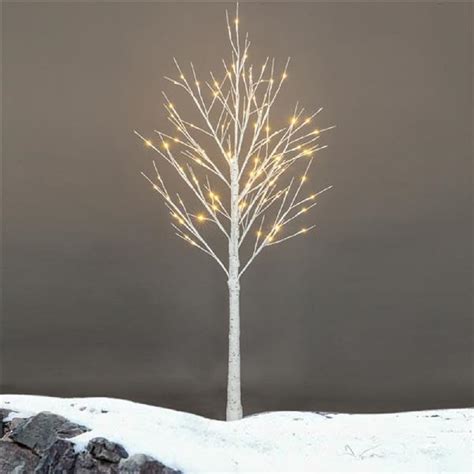 4ft Prelit Birch Tree With 48 Led Fairy Tree Light Warm White Decor