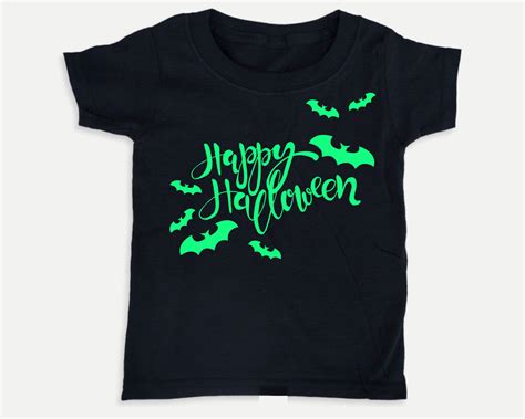 Happy Halloween Glow In The Dark Toddler Shirt Matching Etsy