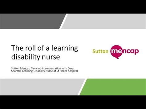Working With The Nhs The Role Of A Learning Disability Nurse Sutton