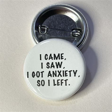 social anxiety 1 25 pinback button 1 1 4 button etsy buttons pinback button pins pin