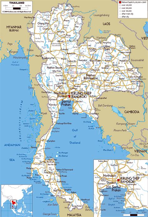 Welcome you to thailand, the amazing land plenty of smiles & thai cultures. Large road map of Thailand with cities and airports ...