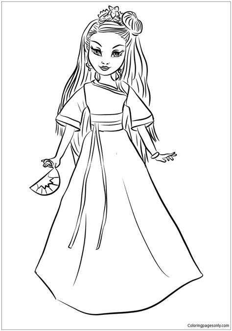 Coloring pages top wonderful youloveit enchantimals new coloring. Disney Descendants Auradon Coronation Lonnie Coloring Page ...