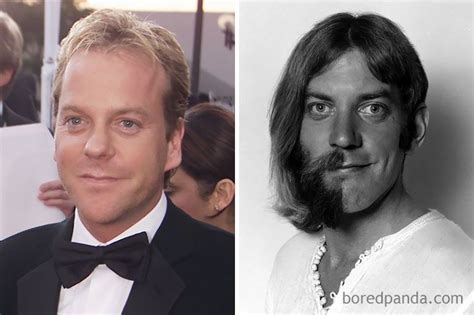 Kiefer Sutherland And Donald Sutherland At Age 35 Celebrities Donald