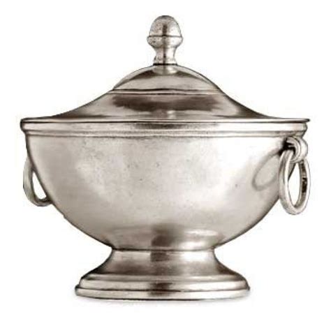 Pewter Tureen Italian Pewter Traditional Bright Polished