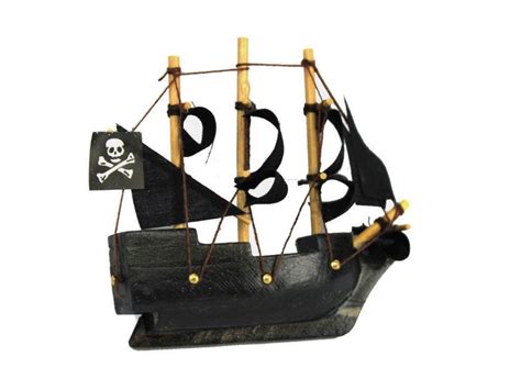 Buy Wooden Caribbean Pirate Ship Model Magnet 4 Pirates Of The