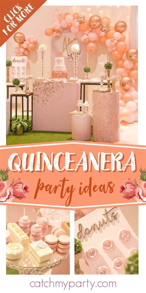 Rose Gold Quinceañera Almas Quineanera Catch My Party In 2021