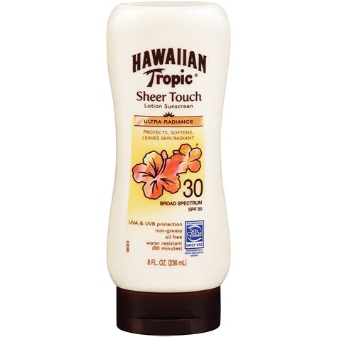 Hawaiian Tropic Sheer Touch Lotion Sunscreen Ultra Radiance Spf