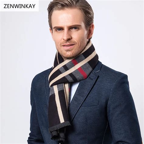 2017 Winter Male Scarf Plaid Scarf Men Wool Scarf Pashmina Cashmere