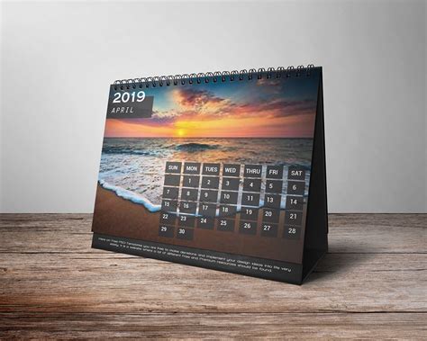 2019 Desk Calendar On Behance