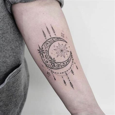 Updated 40 Symbolic Crescent Moon Tattoos