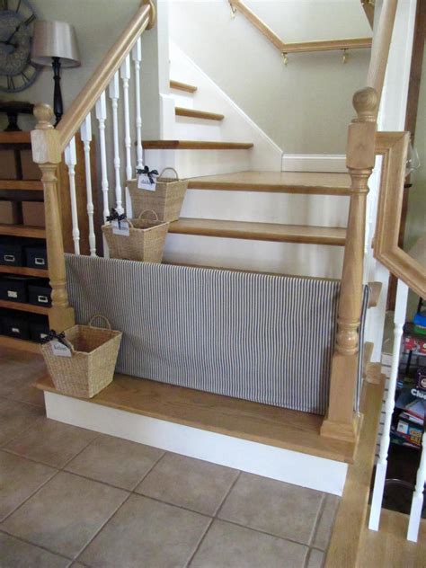 Best baby gate for top of stairs with banister. 10 DIY Baby Gates for Stairs | Diy baby gate, Diy dog gate ...