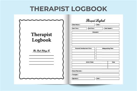 Therapist Logbook Interior Therapist Client Information Tracker And Development Planner