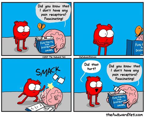 Have you ever talked to someone with similar short term memory loss? Short term memory loss | Awkward yeti, Heart and brain comic