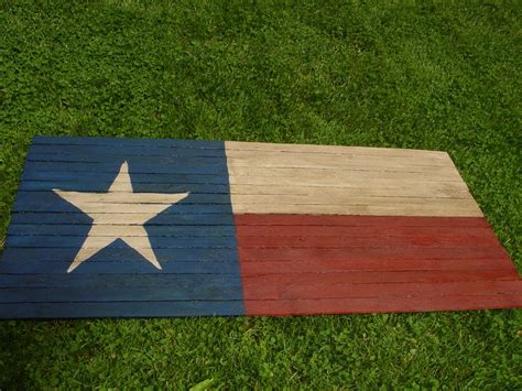 Wooden Texas State Flag 47 X 24 Country By Primitivearts On Etsy