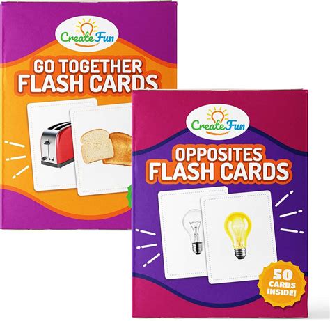 Go Together And Opposites Flash Cards Bundle 100 Matching
