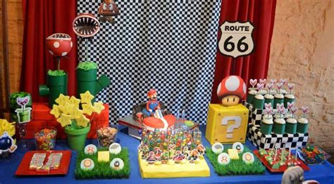 Decoración Para Fiesta De Super Mario Bros Kart De Cumpleaños