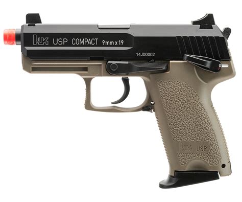 Umarex Handk Usp Compact Tactical Ns2 Gbb Airsoft Pistol By Kwa Dark