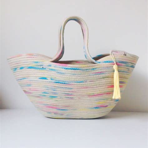 100 Handmade Hand Painted Rope Carry Basket Gemma Patford Market
